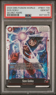 2024 Dragon Ball Super Card Game Fusion World Awakened Pulse Fb01-139 Son Goku Secret Rare PSA 10