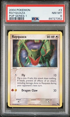 2004 Pokemon Pop Series 1 3 Rayquaza PSA 8