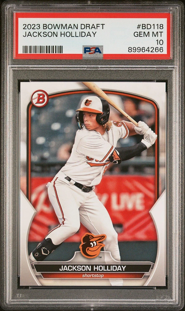 2023 Jackson Holliday PSA 10 Bowman Chrome Purple Refractor Rookie 