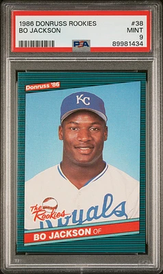 1986 Donruss Rookies 38 Bo Jackson PSA 9