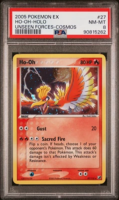 2005 Pokemon Ex Unseen Forces 27 Ho-oh PSA