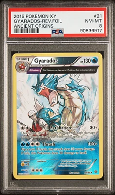 2015 Pokemon Xy Ancient Origins 21 Gyarados PSA 8