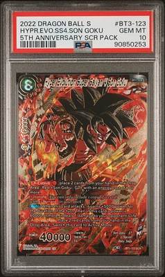 2018 Dragon Ball Super Card Game Series 3 Cross Worlds Bt3-123 Hypr.evo.ss4.son Goku PSA 10