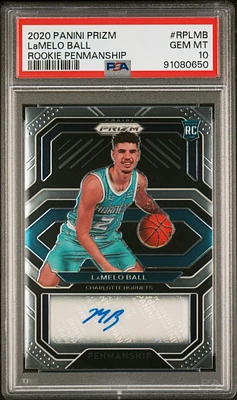 2020 Panini Prizm Rookie Penmanship Rplmb Lamelo Ball PSA 10