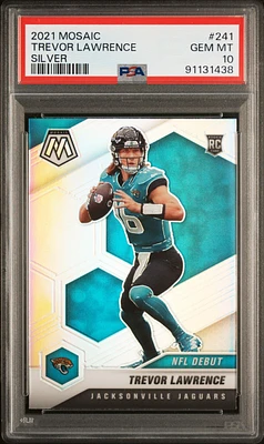 2021 Panini Mosaic 241 Trevor Lawrence Silver PSA 10