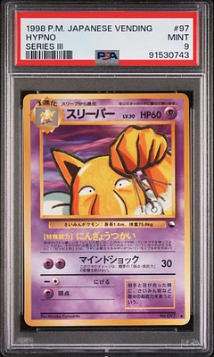 1998 Pokemon Japanese Vending 97 Hypno Series Iii PSA 9