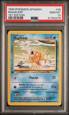 1999 Pokemon Spanish 35 Magikarp PSA 10