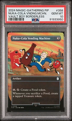 2024 Magic The Gathering Fallout 358 Nuka-cola Vending Machine Vault Boy Borderless PSA 10