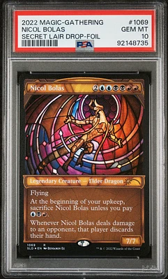 2022 Magic The Gathering Secret Lair Drop 1069 Nicol Bolas Foil PSA 10