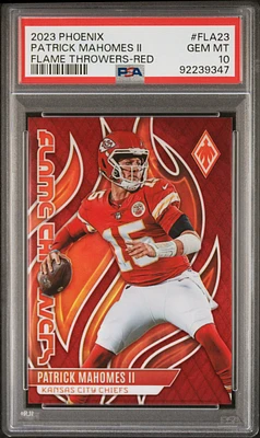 2023 Panini Phoenix Flame Throwers Fla23 Patrick Mahomes Ii Red PSA 10