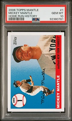 2006 Topps Mantle Home Run History 1 Mickey Mantle PSA 10