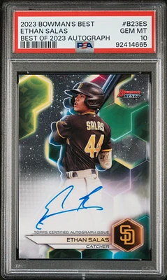 2023 Bowman's Best Best Of 2023 Autographs B23es Ethan Salas PSA 10