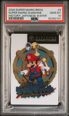 2020 Super Mario Bros. History Japanese Wafer Card 9 Super Mario Sunshine PSA 10