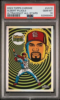 2023 Topps Chrome Ultraviolet All-stars Uv10 Albert Pujols PSA 10