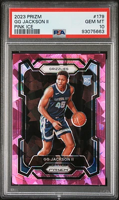 2023 Panini Prizm 179 Gg Jackson Ii Pink Ice PSA 10