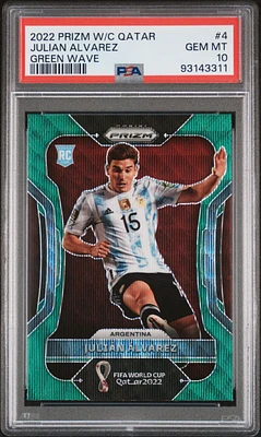 2022 Panini Prizm World Cup Qatar 4 Julian Alvarez PSA 10