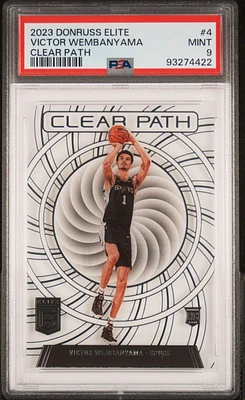 2023 Panini Donruss Elite Clear Path 4 Victor Wembanyama PSA 9