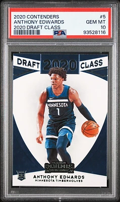 2020 Panini Contenders 2020 Draft Class 5 Anthony Edwards PSA 10