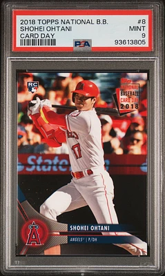 2018 Topps National Baseball Card Day 8 Shohei Ohtani PSA 9