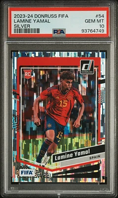 2023-24 Panini Donruss Fifa 54 Lamine Yamal Silver PSA 10