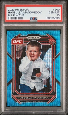 2023 Panini Prizm Ufc 200 Hasbulla Magomedov Blue Wave PSA 10