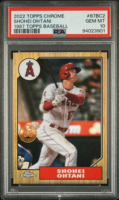 2022 Topps Chrome 1987 Topps Baseball 87bc2 Shohei Ohtani PSA 10