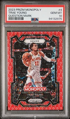 2023 Panini Prizm Monopoly 4 Trae Young Question Mark PSA 10