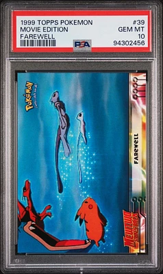 1999 Topps Pokemon The Movie Edt 39 Movie Edition Farewell PSA 10