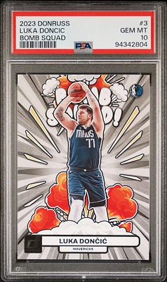 Panini Donruss Bomb Squad Luka Doncic PSA 10