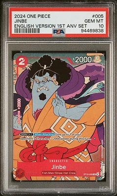 2024 One Piece English Version 1st Anniversary Set 005 Jinbe PSA 10