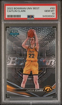 2022 Bowman University Best 50 Caitlin Clark PSA