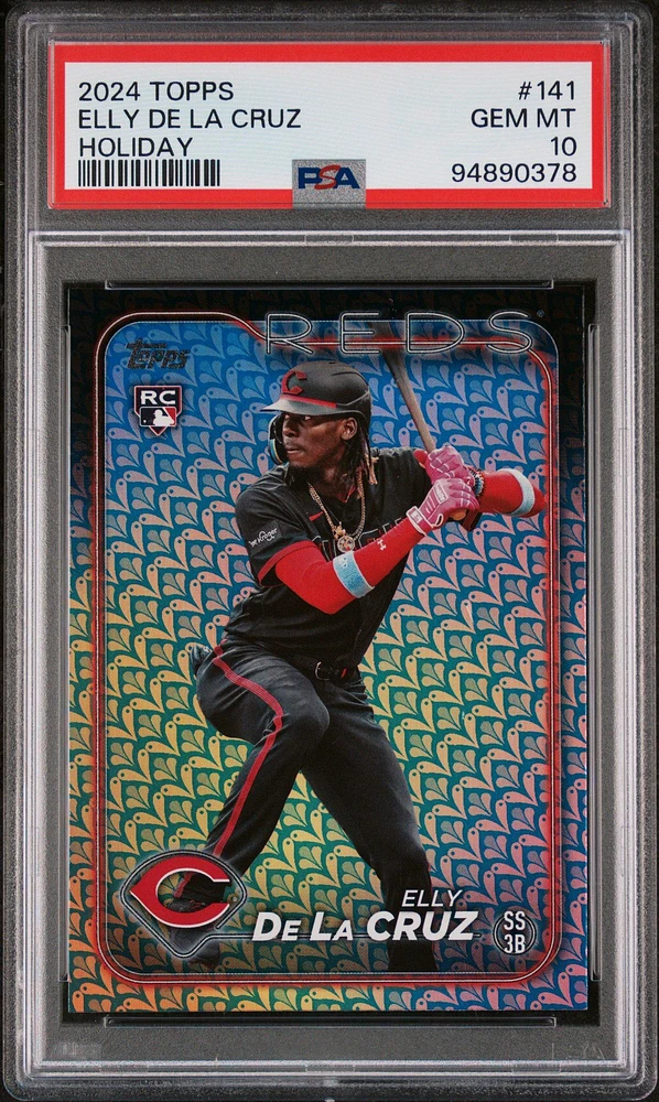 GameStop 2024 Topps 141 Elly De La Cruz Holiday PSA 10 | Arden Fair