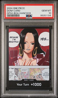 2024 One Piece Double Pack Volume 4 Don!! Card Boa Hancock PSA 10