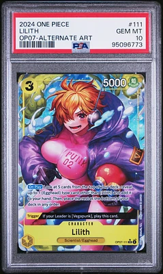 2024 One Piece 500 Years In The Future 111 Lilith Alternate Art PSA 10