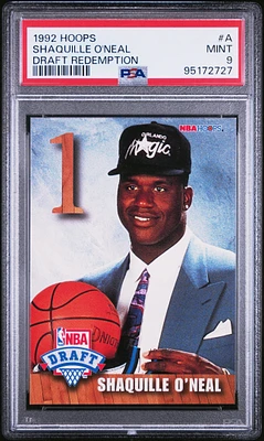 1992 Hoops Draft Redemption A Shaquille O'neal PSA 9