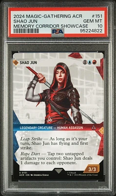 2024 Magic The Gathering Assassin's Creed 151 Shao Jun Memory Corridor Showcase PSA 10