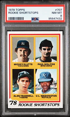 1978 Topps 707 Rookie Shortstops PSA 8