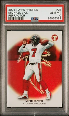 2002 Topps Pristine 31 Michael Vick Refractor PSA 10