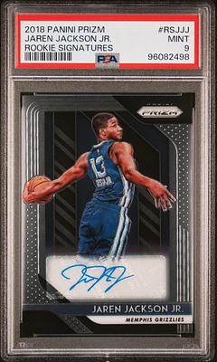 2018 Panini Prizm Rookie Signatures Rsjjj Jaren Jackson Jr. PSA 9