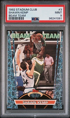 1992 Stadium Club Beam Team 3 Shawn Kemp PSA 9