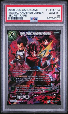 2020 Dragon Ball Super Card Game Series 11 Vermilion Bloodline Bt11-154 Vegito, Warrior From Another Dimension Secret Rare PSA 10