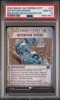 2024 Magic The Gathering Breaking News 43 Detention Sphere Breaking News Showcase PSA 10