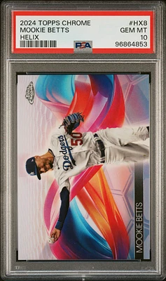 2024 Topps Chrome Helix Hx8 Mookie Betts PSA 10