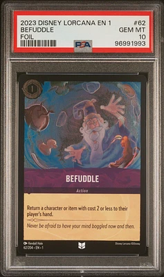 2023 Disney Lorcana En 1-the First Chapter 62 Befuddle Foil PSA 10