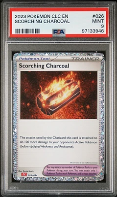 2023 Pokemon Clc-trading Card Game Classic Charizard & Ho-oh Ex Deck 026 Scorching Charcoal PSA 9