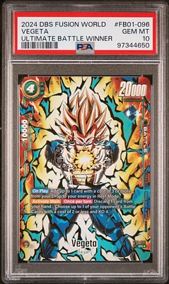 2024 Dragon Ball Super Card Game Fusion World Ultimate Battle Winner Prize Fb01-096 Vegeta PSA 10