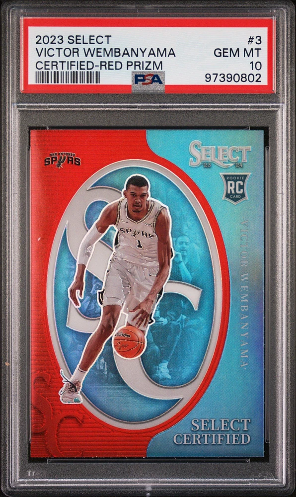 2023 Panini Mosaic Victor Wembanyama #238 Rookie Card PSA 10 Gem Mint - Graded Basketball Card