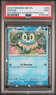 2024 Pokemon Obf En-obsidian Flames 056 Froakie Shrouded Fable Special Illustration Collection PSA