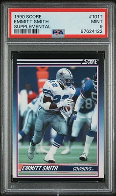 1990 Score Supplemental 101t Emmitt Smith PSA 9