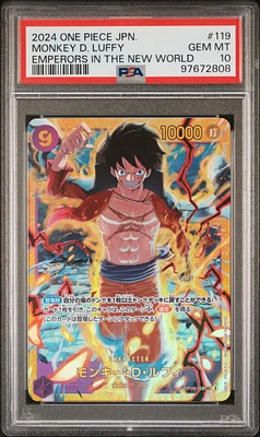 2024 One Piece Japanese Emperors In The New World 119 Monkey D. Luffy PSA 10